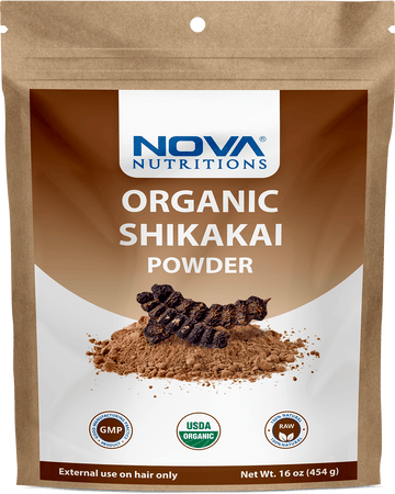 Nova Nutritions Certified Organic Shikakai Powder 16 OZ (454 Gram) - Natural Hair Cleanser & Conditioner