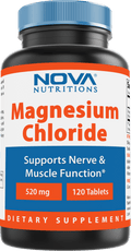 Nova Nutritions Magnesium Chloride 520mg - Supports Healthy Nervous System - 120 Tablets