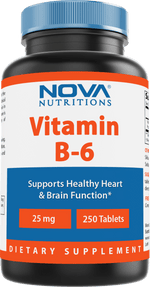 Nova Nutritions Vitamin B6 25 mg 250 Tablets - Nova Nutritions