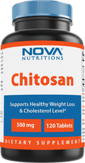 Nova Nutritions Chitosan 500 mg Tablet - Promotes Healthy Weight Management & Healthy Cholesterol Levels, 120 Count