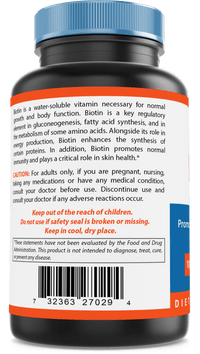 Nova Nutritions Biotin 10,000 mcg 200 Capsules - Nova Nutritions