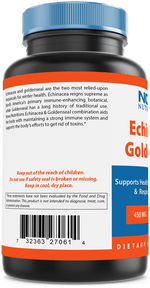 Nova Nutritions Echinacea Goldenseal Complex 450 mg (Non-GMO) - Supports Immune and Respiratory Response* Supports Mucous Membranes, 250 Capsules - Nova Nutritions