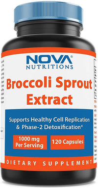 Nova Nutritions Broccoli Sprout Extract 1000 mg 120 Capsules