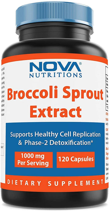 Nova Nutritions Broccoli Sprout Extract 1000 mg 120 Capsules