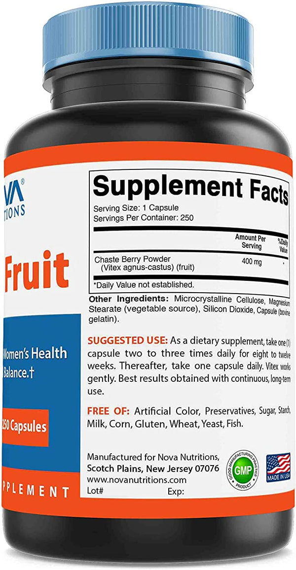 Nova Nutrition's Vitex 400 mg 250 Capsules