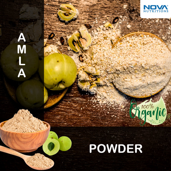 Nova Nutritions Certified Organic Amla Powder (Amalaki) 16 OZ (454 gm) - Rich in Antioxidant Vitamin C - Supports Healthy Immune Function