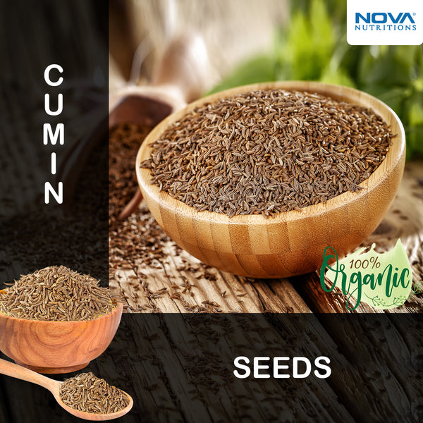 Nova Nutritions Certified Organic Whole Cumin Seeds 16 OZ (454 gm)