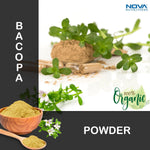 Nova Nutritions Certified Organic Bacopa Powder 16 OZ (454 gm) - Also Called Bacopa Monnieri (Leaf) - Nova Nutritions