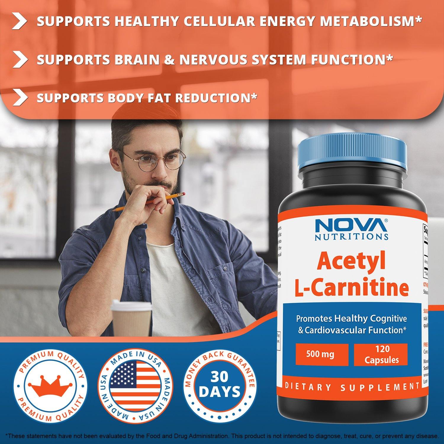 Nova Nutritions 5-HTP 100 mg 120 Capsules - Promotes Positive Mood & R Nova Nutritions 5-HTP 100 mg 120 Capsules - Promotes Positive Mood & R