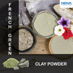 Nova Nutritions French Green Clay Powder 16 OZ (454 Gram) - for Facial Body Mask & Skin - Natural Regenerator