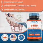 Nova Nutritions 5-HTP 50 mg 120 Capsules, 5 HTP Capsules Supports Relaxation & restful Sleep - Nova Nutritions
