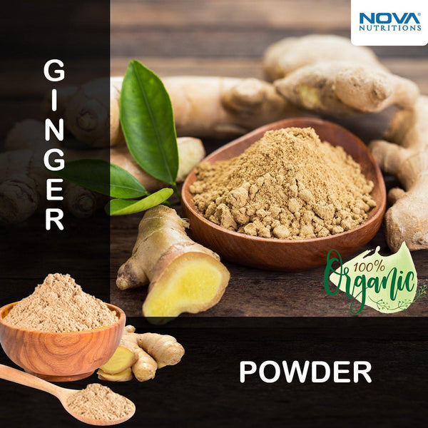 Nova Nutritions Certified Organic Ginger Root Powder 16 OZ (454 gm) - Also Called Zingiber officinale (Root) - Nova Nutritions
