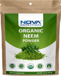 Nova Nutritions Certified Organic Neem Leaf Powder 16 OZ (454 gm) - Also Called Azadirachta Indica