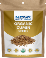 Nova Nutritions Certified Organic Whole Cumin Seeds 16 OZ (454 gm)
