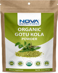 Nova Nutritions Certified Organic Gotu Kola Powder 16 OZ (454 gm) - Also called brahmi leaf powder (Centella asiatica)