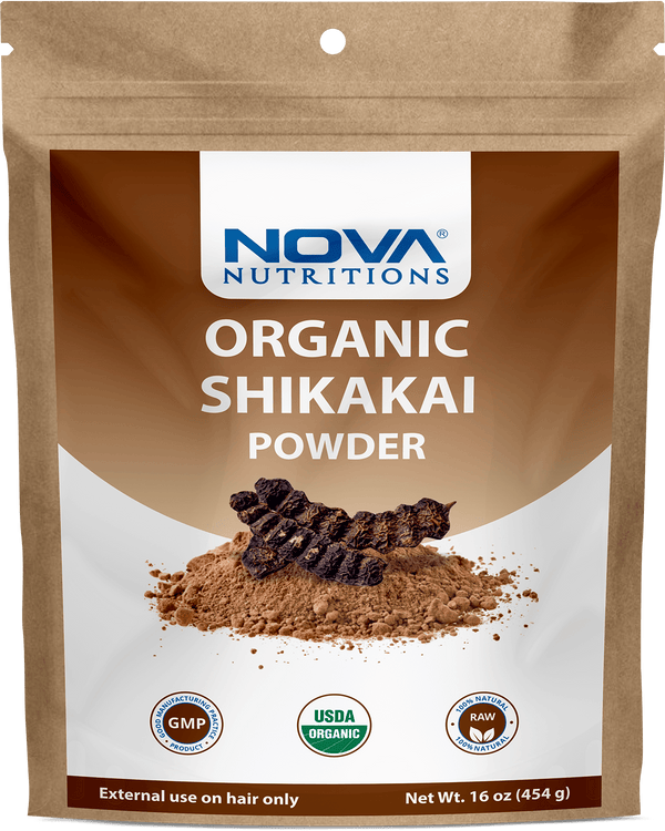 Nova Nutritions Certified Organic Shikakai Powder 16 OZ (454 Gram) - Natural Hair Cleanser & Conditioner - Nova Nutritions