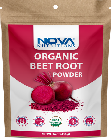 Nova Nutritions Certified Organic Beet Root Powder 16 OZ (454 gm)