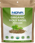 Nova Nutritions Certified Organic Holy Basil (Tulsi) Powder 16 OZ (454 gm) - Supports Healthy Immune Function