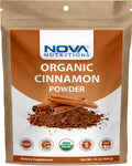 Nova Nutritions Certified Organic Cinnamon Powder 16 OZ (454 gm) - Cinnamomum Verum (Bark)