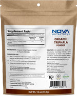 Nova Nutritions Certified Organic Triphala Powder 16 OZ (454 gm) - Supports Healthy Immune & Digestive Function.* - Nova Nutritions