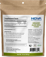 Nova Nutritions Certified Organic Aloe Vera Leaf Powder 16 OZ (454 gm) - Also Called Aloe Barbadensis - Nova Nutritions