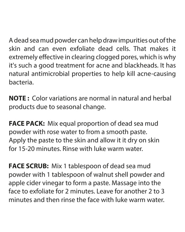 Nova Nutritions Dead Sea Mud Powder 16 OZ (454 Gram)