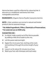 Nova Nutritions Certified Organic Henna Powder 16 OZ (454 gm) - 100% Natural & Chemical Free