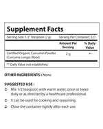 Nova Nutritions Certified Organic Turmeric Curcumin Root Powder 16 OZ (454 gm) - Curcuma Longa (Root) - Nova Nutritions