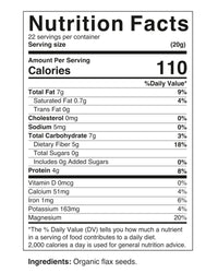 Nova Nutritions Certified Organic Whole Flax Seeds 16 OZ (454 gm)