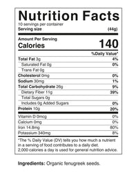 Nova Nutritions Certified Organic Fenugreek Seeds Whole (Methi Seeds) 16 OZ (454 gm)