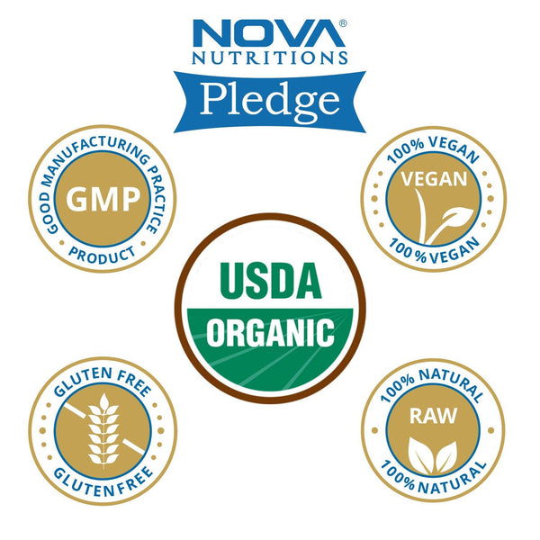Nova Nutritions Certified Organic Ginger Root Powder 16 OZ (454 gm) - Also Called Zingiber officinale (Root) - Nova Nutritions