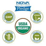 Nova Nutritions Certified Organic Gotu Kola Powder 16 OZ (454 gm) - Also called brahmi leaf powder (Centella asiatica) - Nova Nutritions