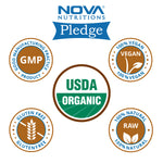 Nova Nutritions Certified Organic Whole Flax Seeds 16 OZ (454 gm)