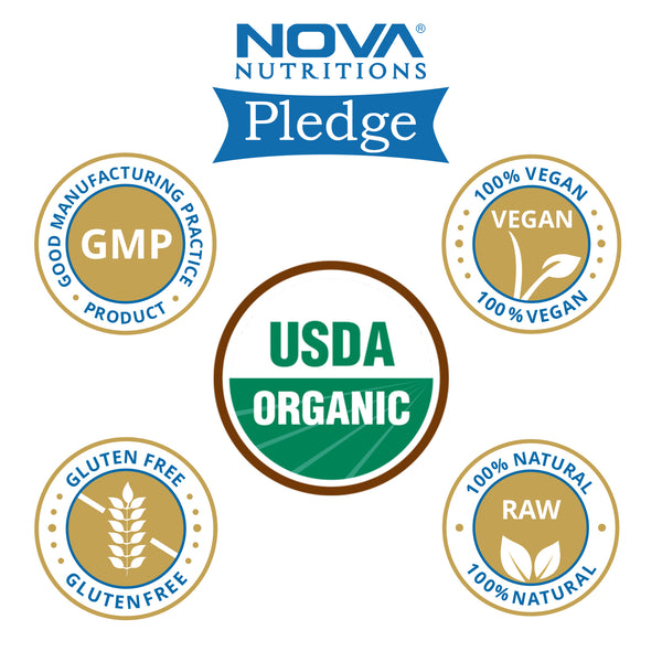 Nova Nutritions Certified Organic Garlic Powder (Allium sativum) - 16 OZ