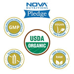 Nova Nutritions Certified Organic Bacopa Powder 16 OZ (454 gm) - Also Called Bacopa Monnieri (Leaf) - Nova Nutritions
