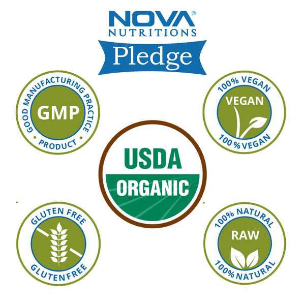 Nova Nutritions Certified Organic Amla Powder (Amalaki) 16 OZ (454 gm) - Rich in Antioxidant Vitamin C - Supports Healthy Immune Function
