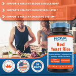 Nova Nutritions Red Yeast Rice 1200 mg. for Cholesterol Support Capsules 120 ct - Nova Nutritions