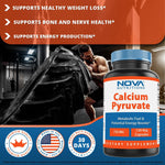 Nova Nutritions Calcium Pyruvate 750 mg (Non-GMO) Capsules for Weight Management, 120 Count - Nova Nutritions