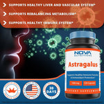 Nova Nutritions Astragalus 1000 mg 120 Capsules - Nova Nutritions