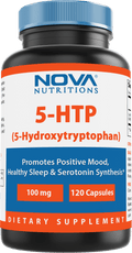 Nova Nutritions 5-HTP 100 mg 120 Capsules - Promotes Positive Mood & Restful Sleep