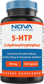 Nova Nutritions 5-HTP 100 mg 120 Capsules - Promotes Positive Mood & Restful Sleep - Nova Nutritions