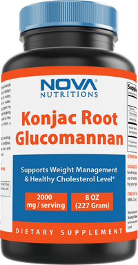 Nova Nutritions Konjac Root Glucomannan 100% Pure Powder - 8 oz - Nova Nutritions