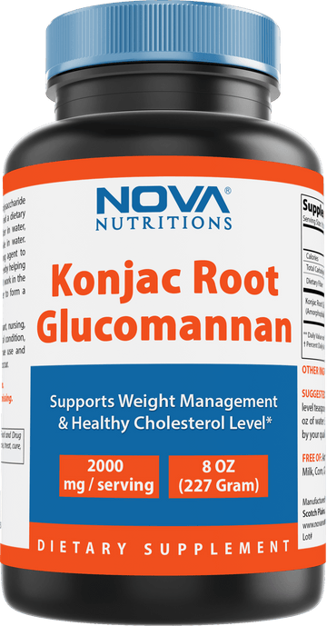 Nova Nutritions Konjac Root Glucomannan 100% Pure Powder - 8 oz