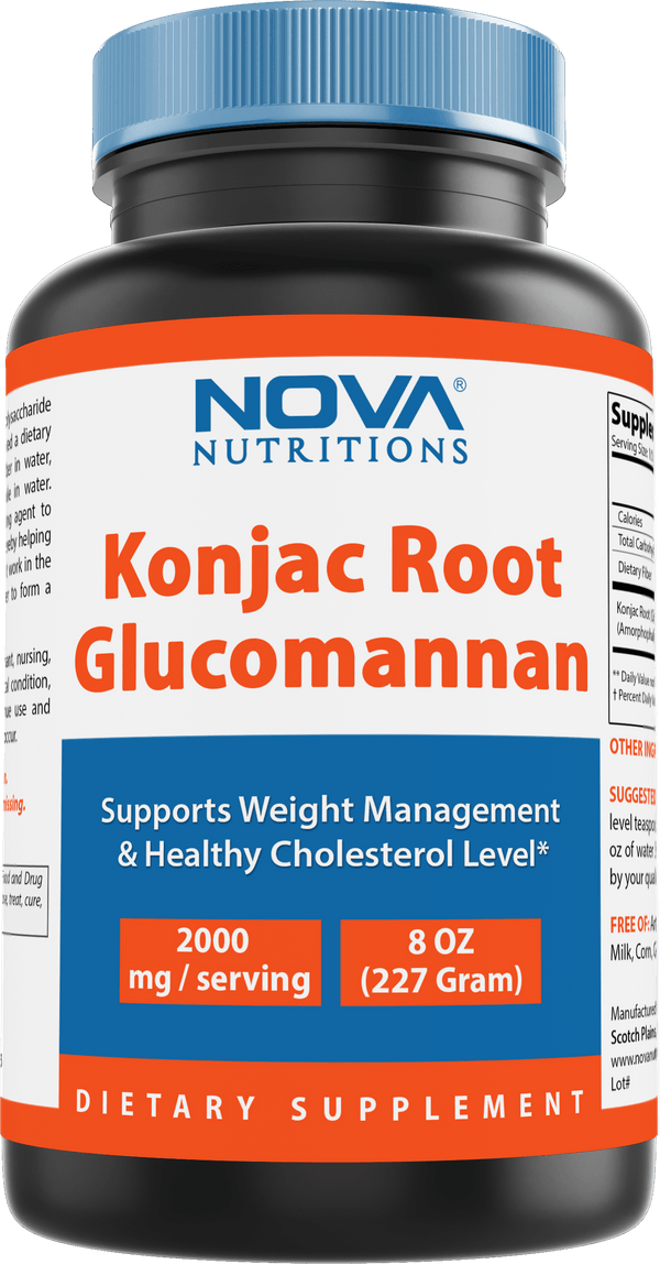 Nova Nutritions Konjac Root Glucomannan 100% Pure Powder - 8 oz - Nova Nutritions