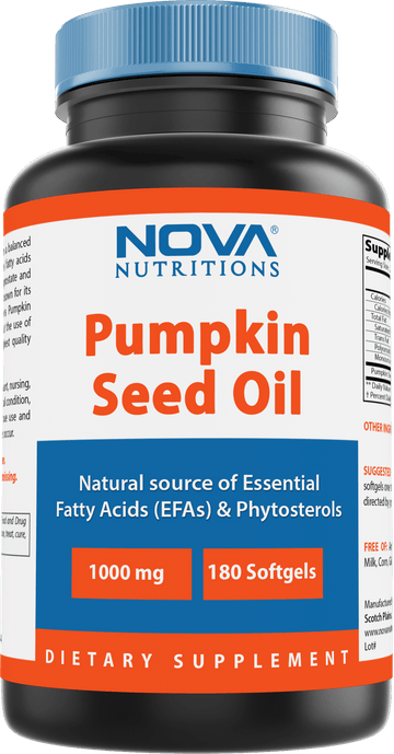 Nova Nutritions Pumpkin Seed Oil 1000 mg 180 Softgels