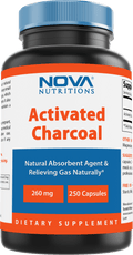 Nova Nutritions Activated Charcoal 260mg - 250 Capsules