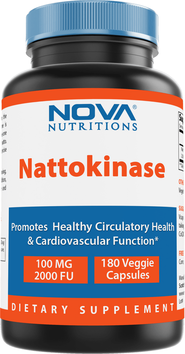 Nova Nutritions Nattokinase 100 mg (2, 000 Fu), 180 Vcaps - Nova Nutritions