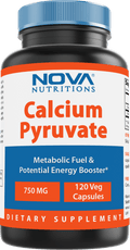 Nova Nutritions Calcium Pyruvate 750 mg (Non-GMO) Capsules for Weight Management, 120 Count