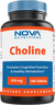 Nova Nutritions Choline Bitartrate 650 mg 180 Tablets - Promotes Cognitive function - Nova Nutritions