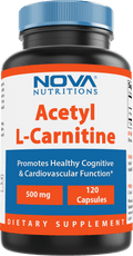 Nova Nutritions Acetyl L-Carnitine 500mg Capsules - Helps Maintain Healthy Brain Function, 120 Count